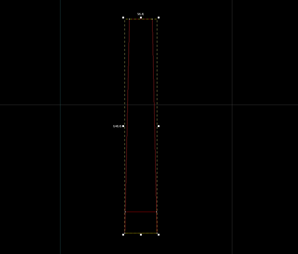 final segment after cutting